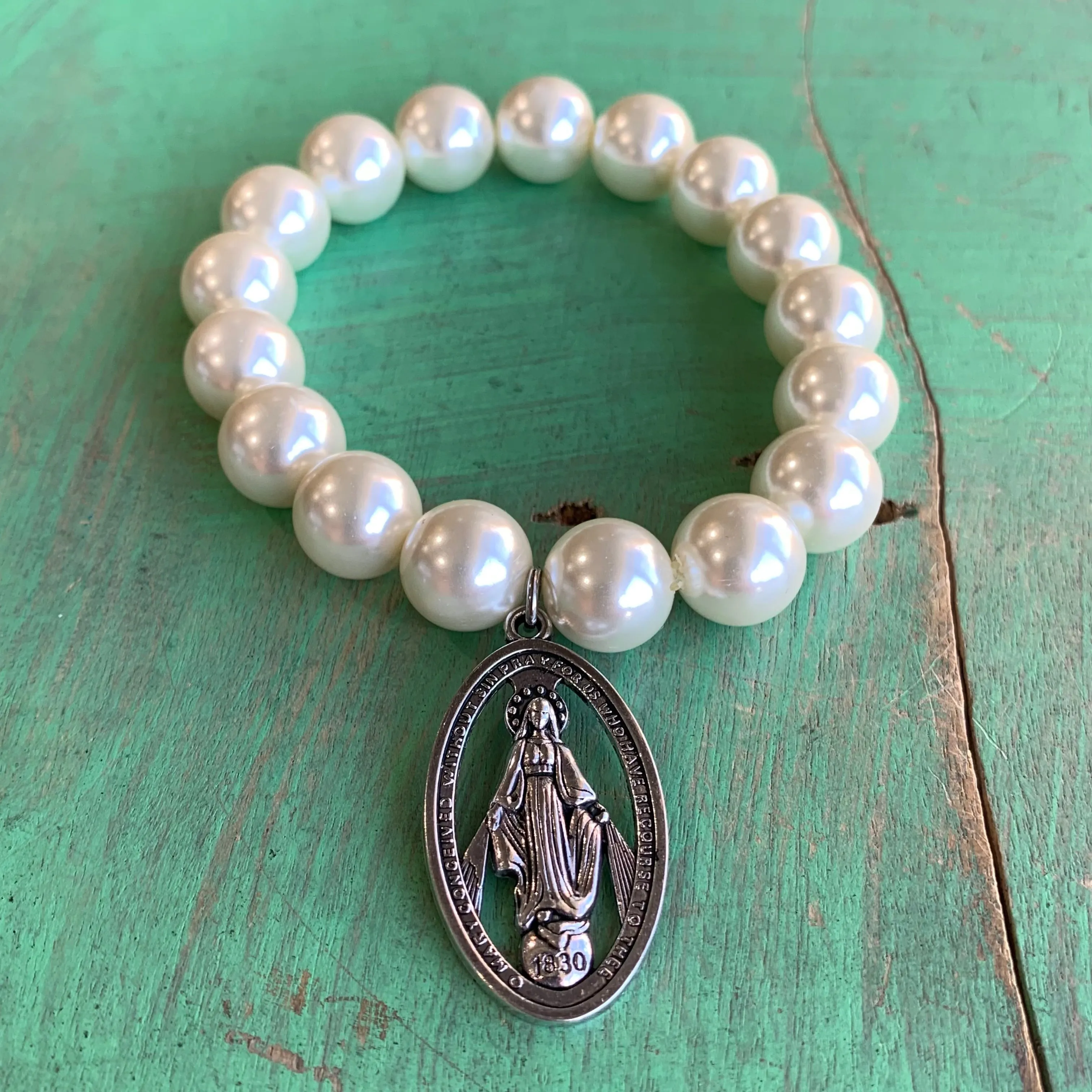 Pearl Faith Bracelet and Earring Set