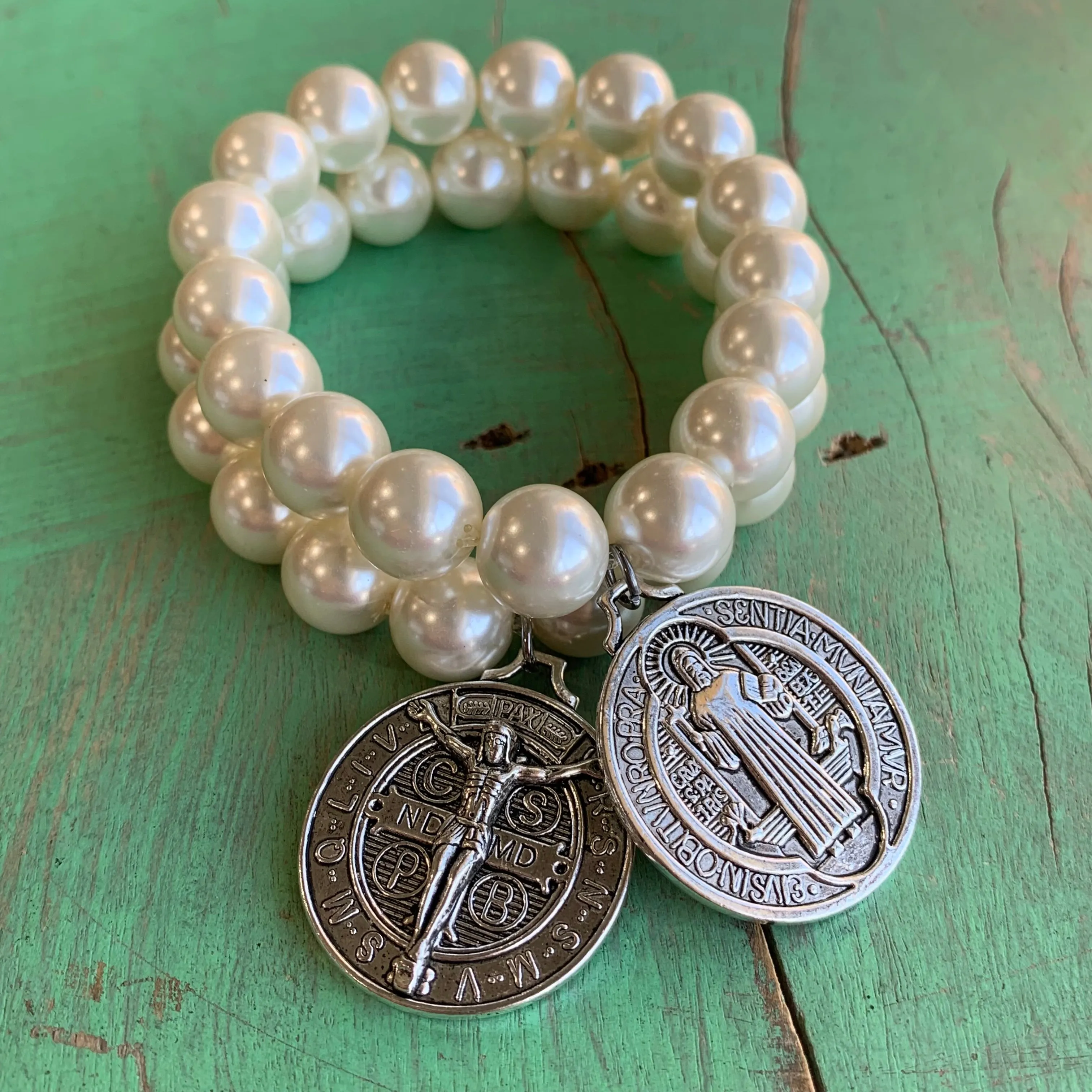 Pearl Faith Bracelet and Earring Set