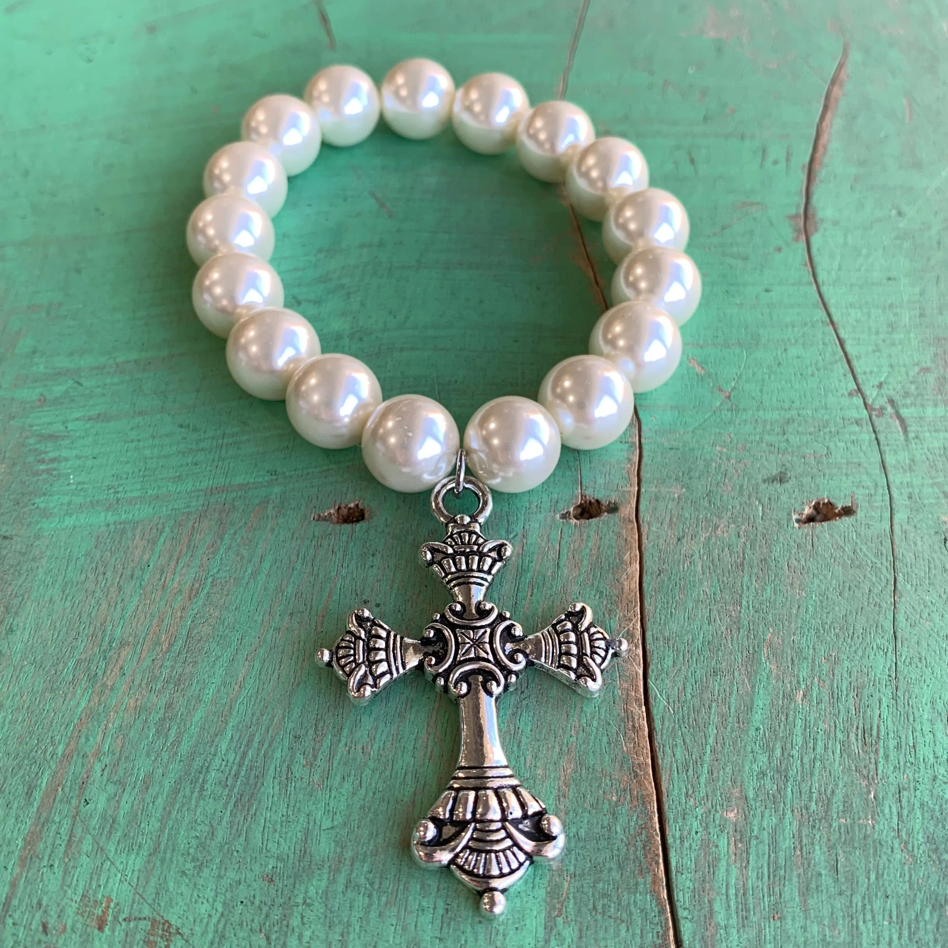 Pearl Faith Bracelet and Earring Set