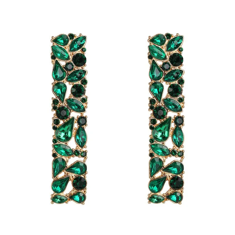 Pre Order:  Retro Geometric Rhinestone Earrings