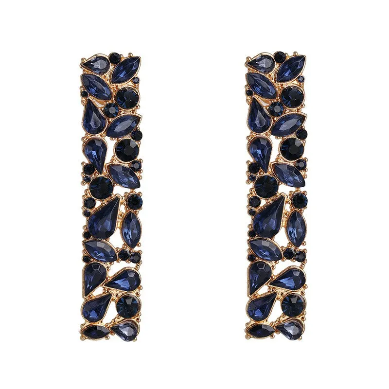 Pre Order:  Retro Geometric Rhinestone Earrings