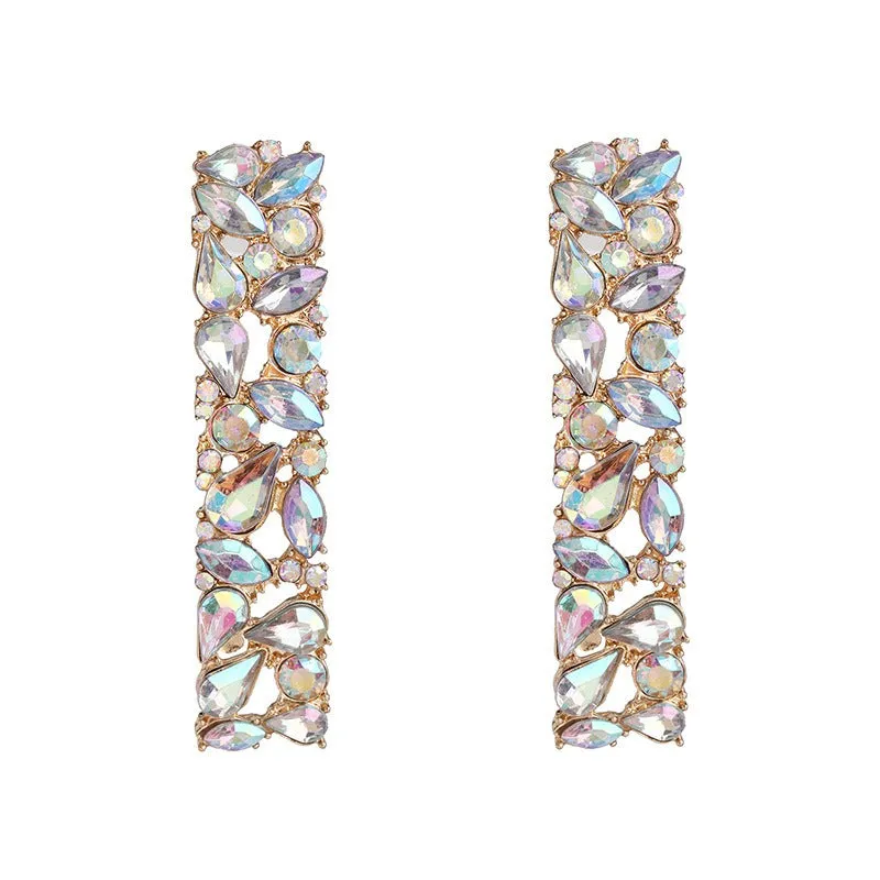 Pre Order:  Retro Geometric Rhinestone Earrings