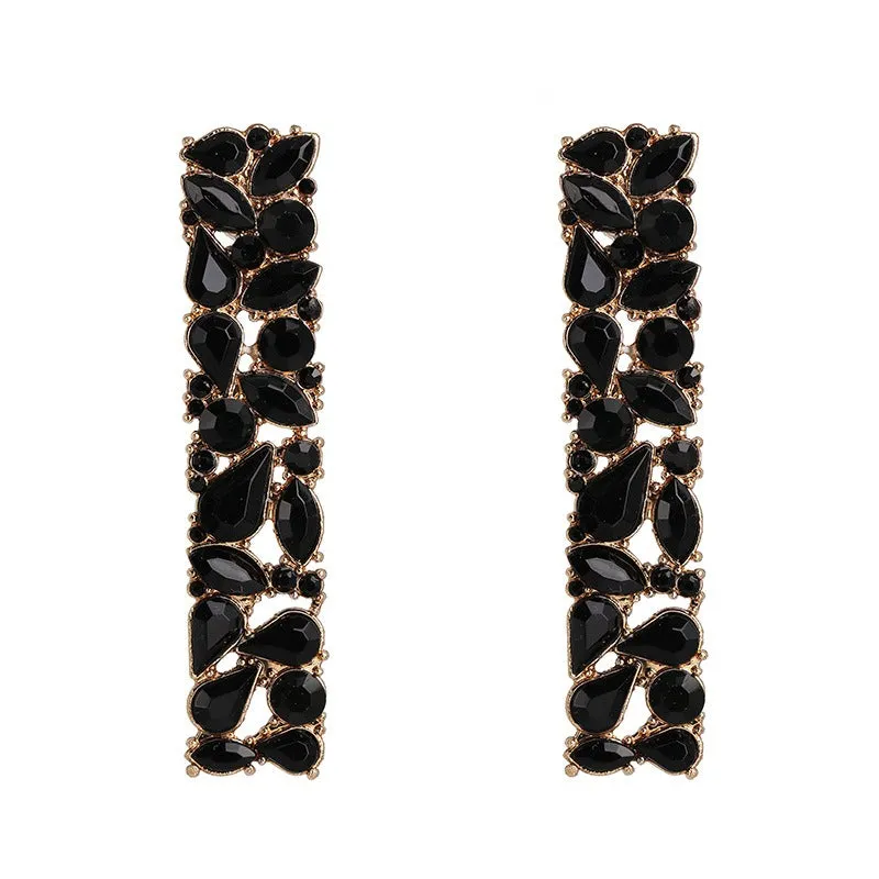 Pre Order:  Retro Geometric Rhinestone Earrings