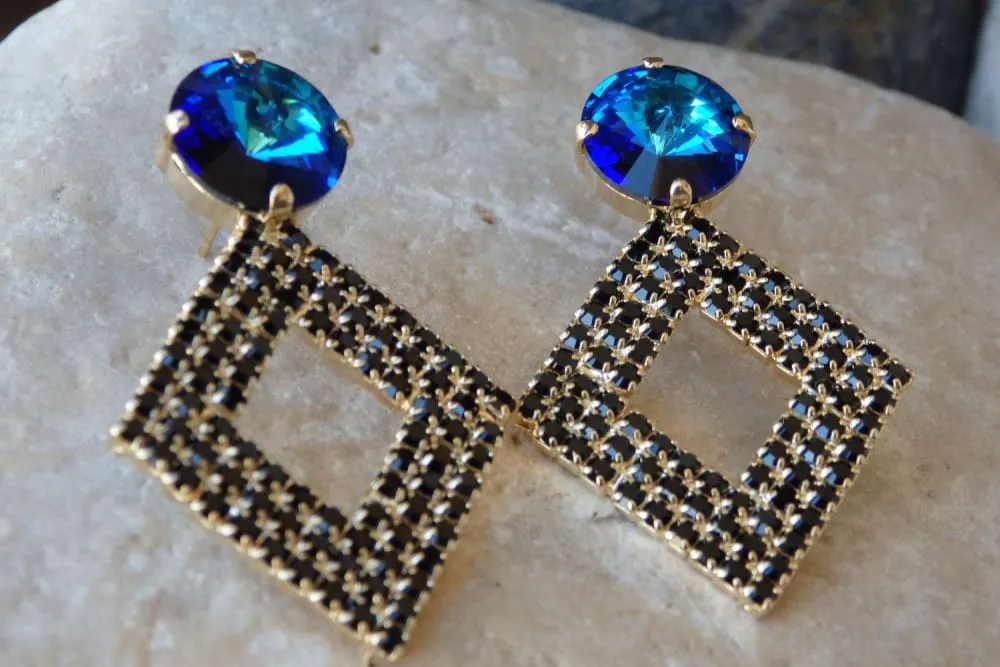 Rebeka Rhombus Stud Earrings