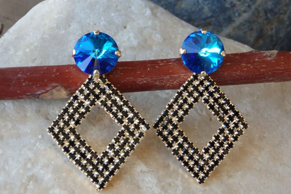 Rebeka Rhombus Stud Earrings