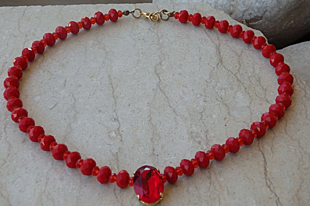 Red Rebeka Necklace