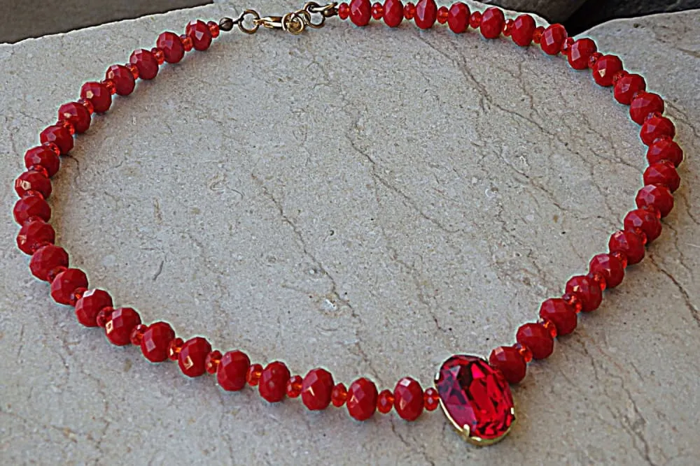 Red Rebeka Necklace