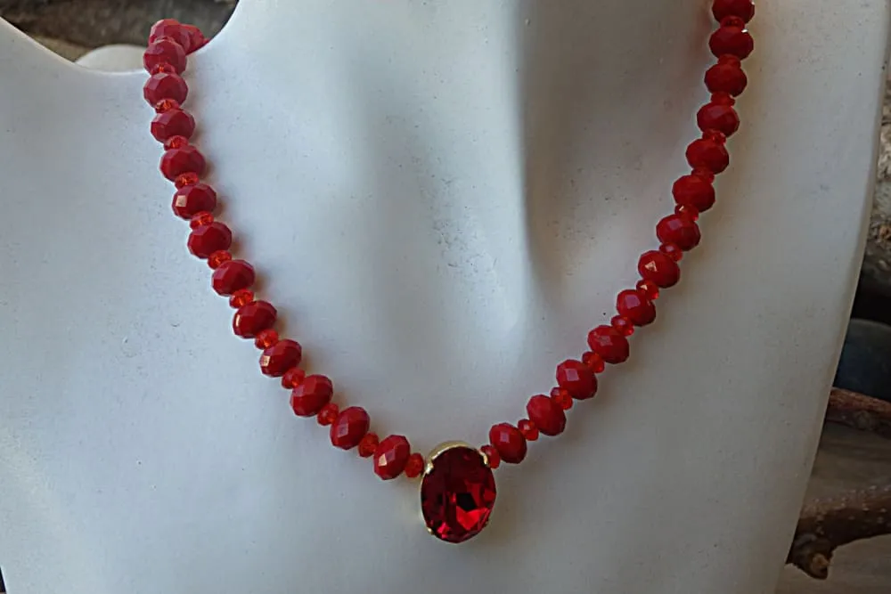 Red Rebeka Necklace