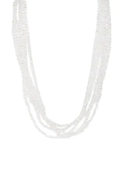 Short Crystal Pearl Necklace