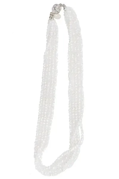 Short Crystal Pearl Necklace