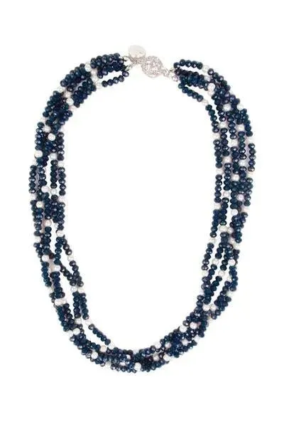 Short Crystal Pearl Necklace