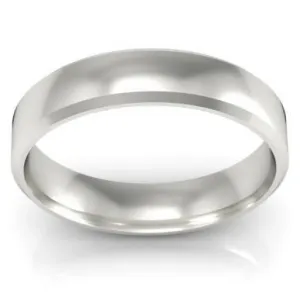 Simple Gold Bevel Ring 4mm