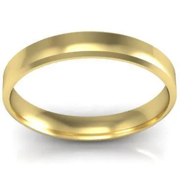 Simple Gold Beveled Ring 3mm