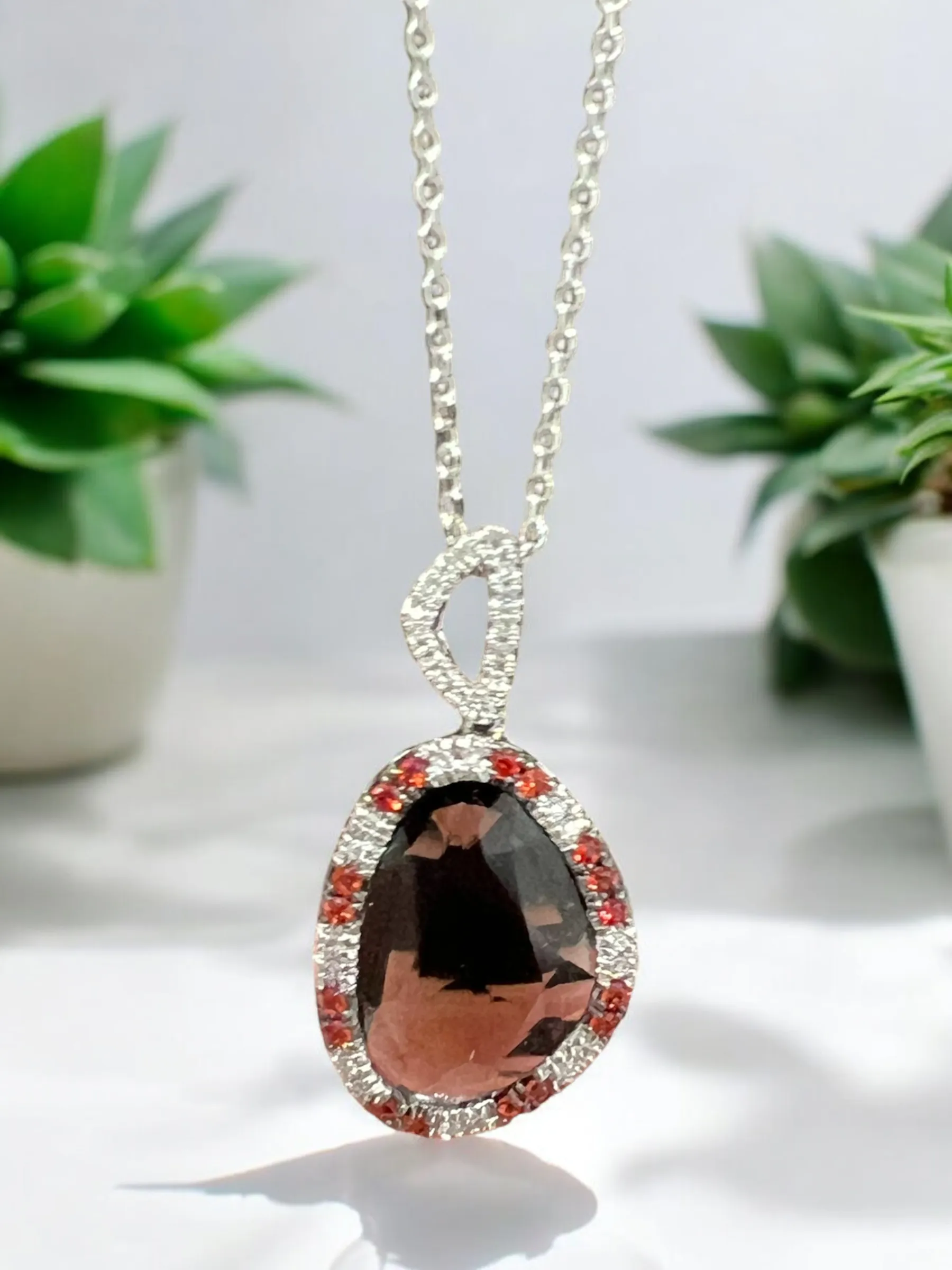 Smokey quartz necklace