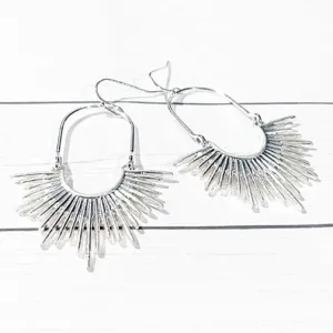 Spiked Oval Drop Boho Earrings (GOLD OR SILVER)