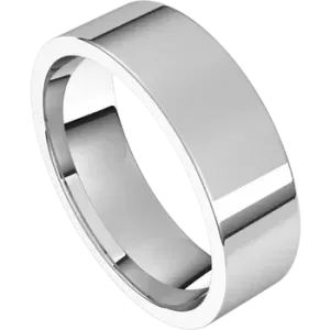 Sterling Silver 6mm Flat Shape Light  Comfort Fit Band