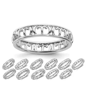 Sterling Silver Stackable Expressions Zodiac Ring - Various Signs