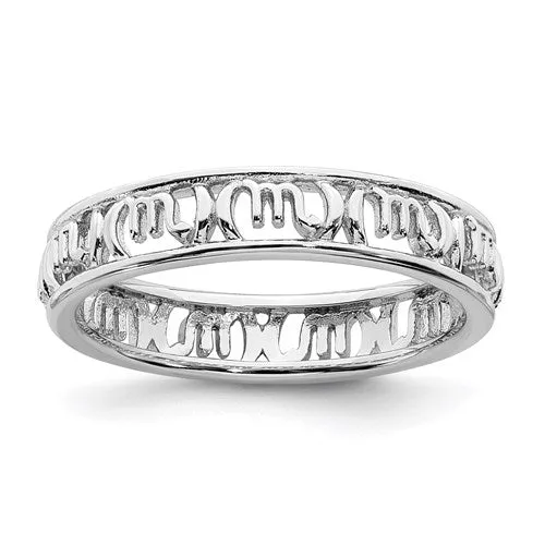 Sterling Silver Stackable Expressions Zodiac Ring - Various Signs