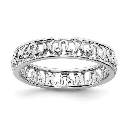 Sterling Silver Stackable Expressions Zodiac Ring - Various Signs