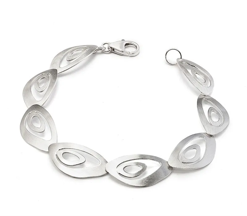 Sterling Silver Teardrop Shaped Bracelet