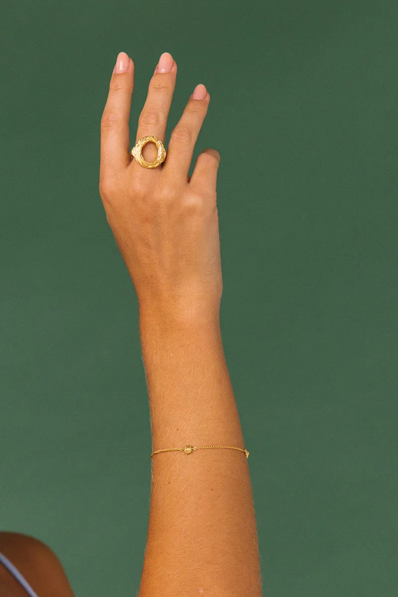 Sun Rays Bracelet Gold Plated