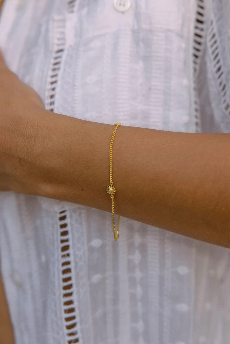 Sun Rays Bracelet Gold Plated