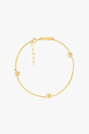 Sun Rays Bracelet Gold Plated