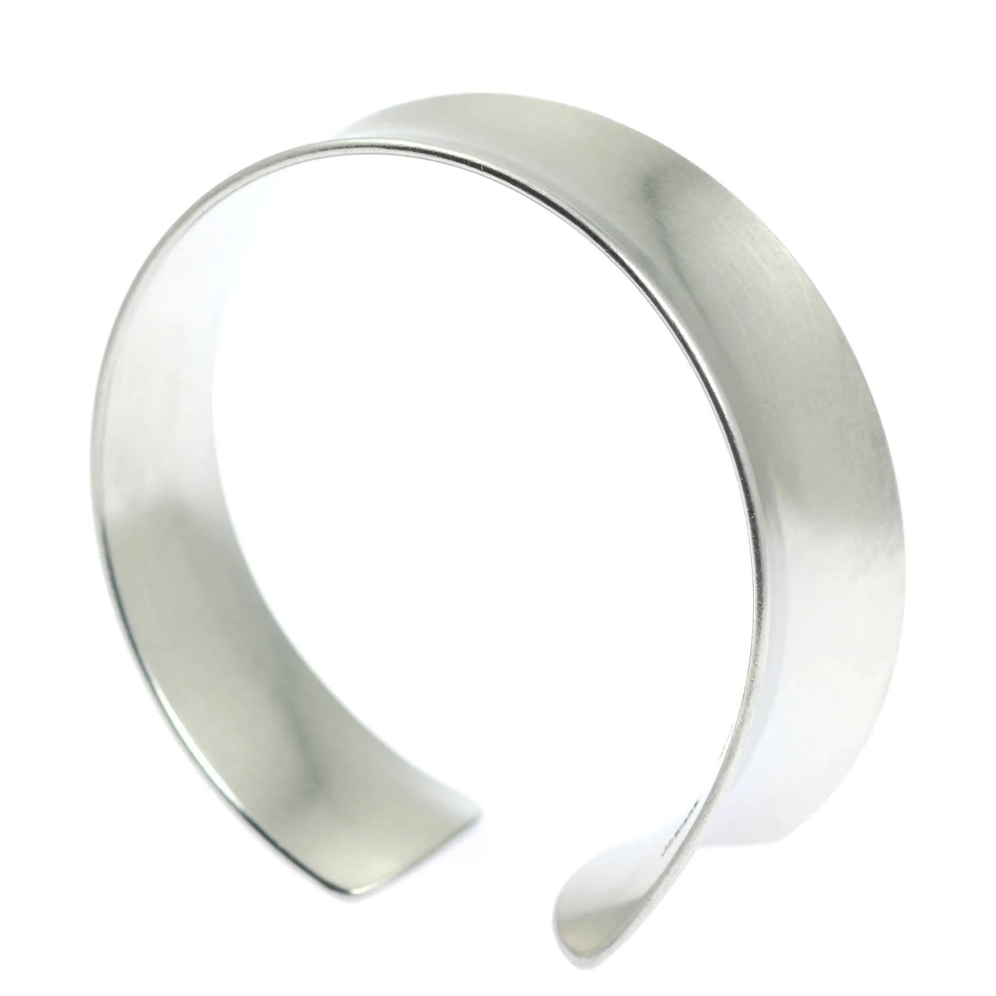 Tapered Brushed Anticlastic Aluminum Bangle Bracelet