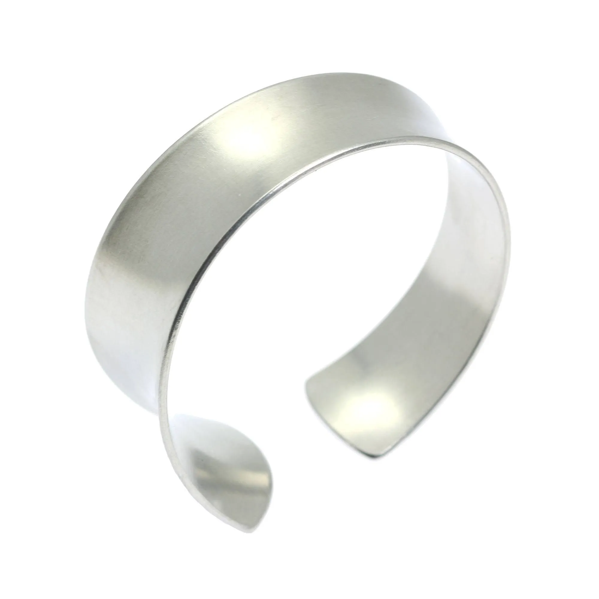 Tapered Brushed Anticlastic Aluminum Bangle Bracelet