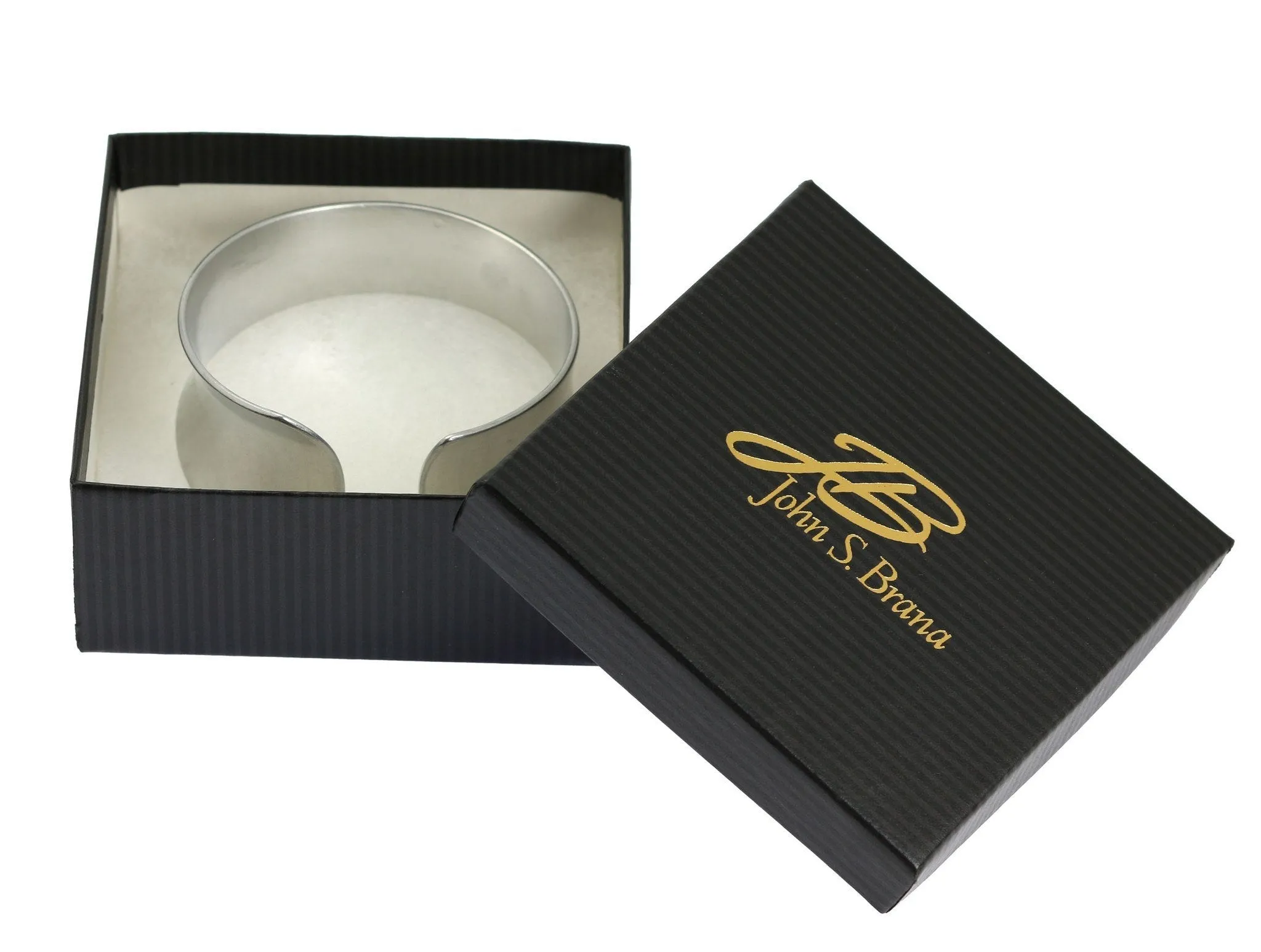 Tapered Brushed Anticlastic Aluminum Bangle Bracelet