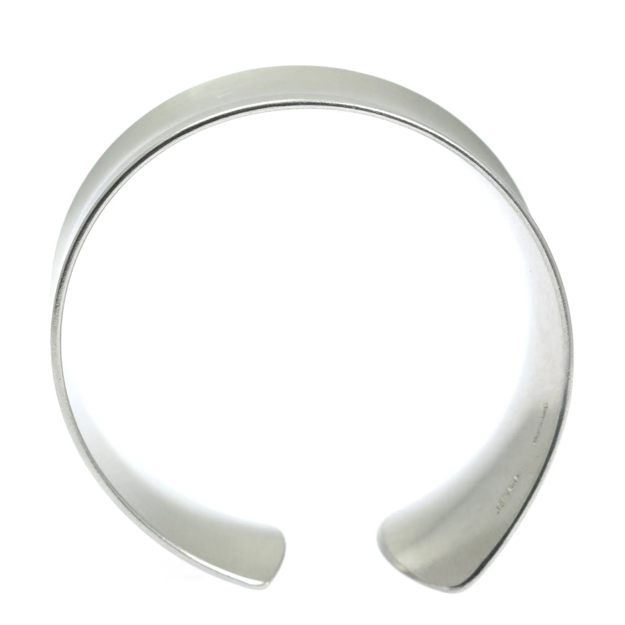 Tapered Brushed Anticlastic Aluminum Bangle Bracelet