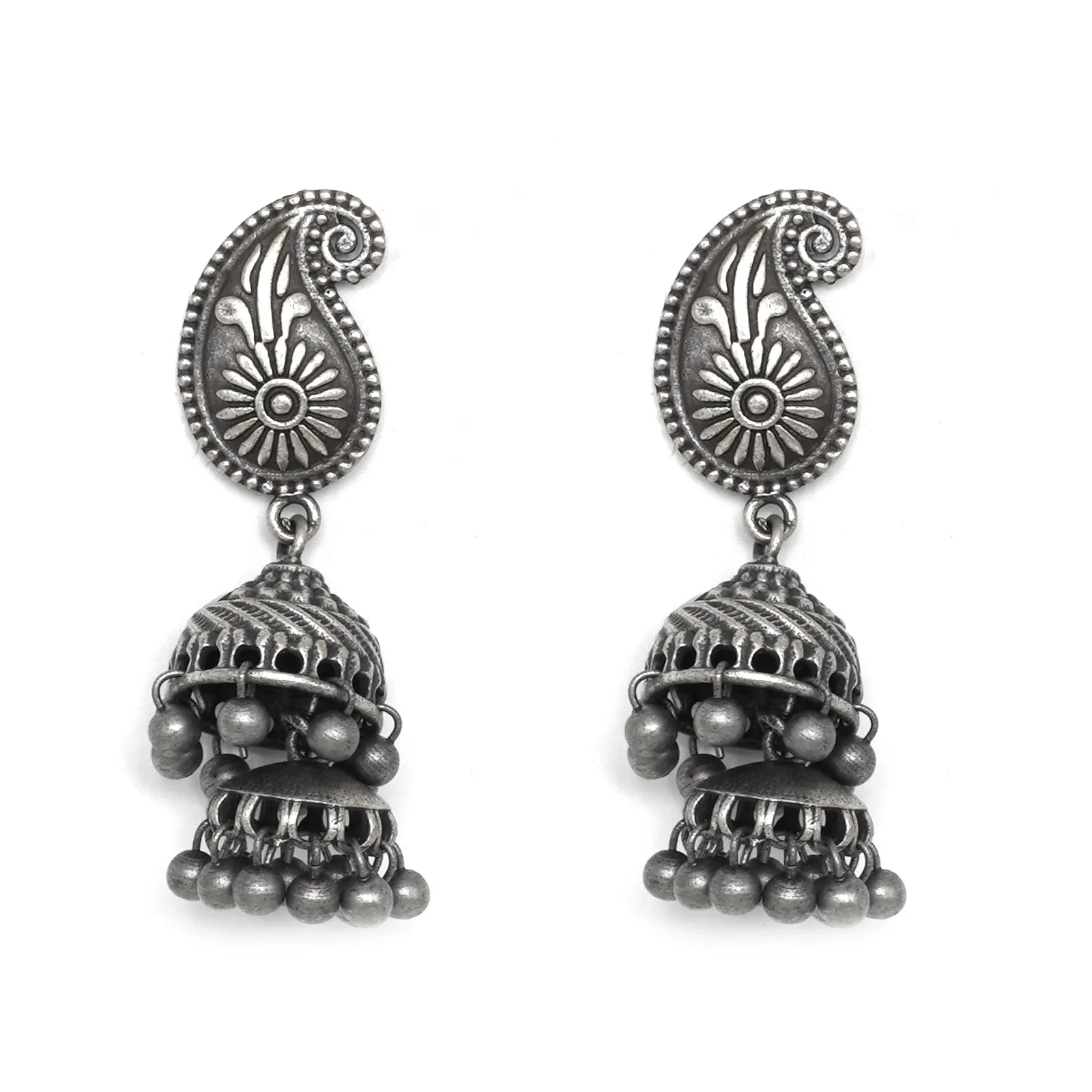 Teejh Aaniya Silver Oxidised Jewelry Gift Set