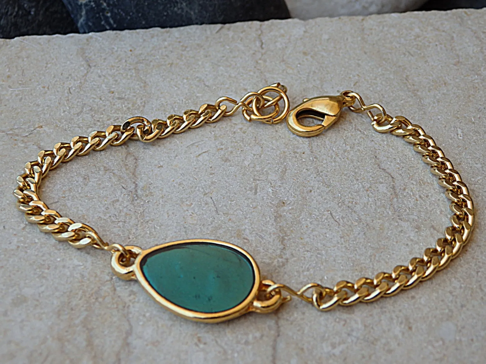 TURQUOISE ENAMEL NECKLACE