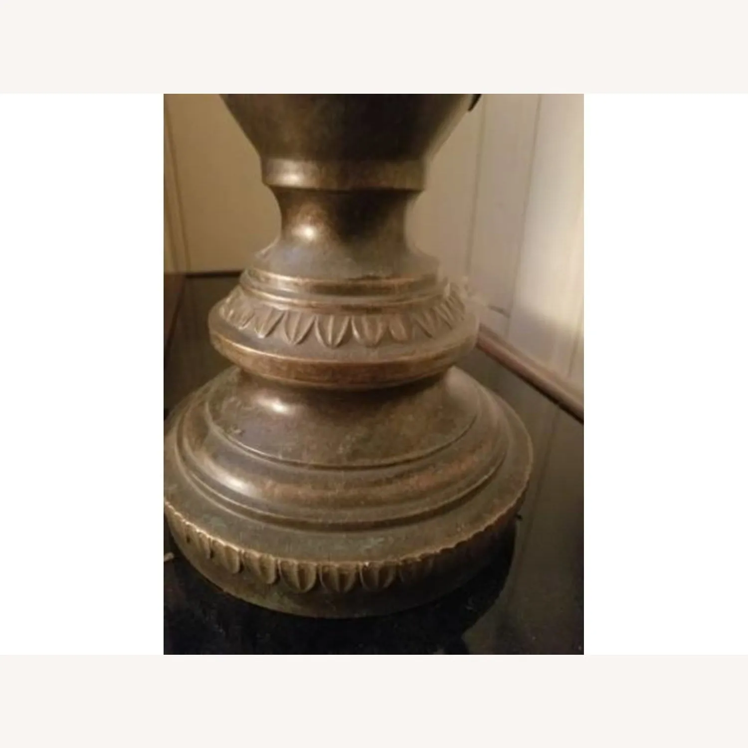 Vintage Neo-Classical Patinated Metal Table Lamp